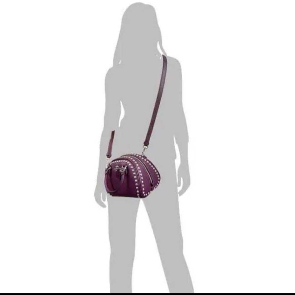 Coach Sydney Satchel with Rivets Crossbody Doctor’s Bag Satchel Studs 2 Handles - Picture 9 of 14